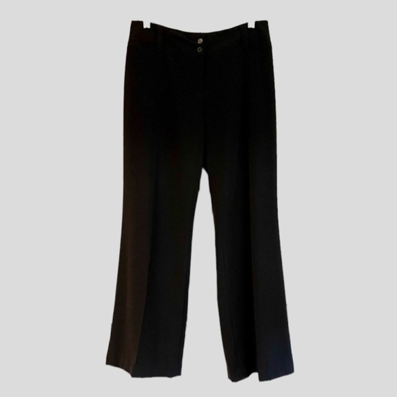 AB STUDIO, WOMENS BLACK, DRESS PANTS. SITS JUST BELOW WAIST. WIDE LEG. SIZE 6. - Picture 1 of 5